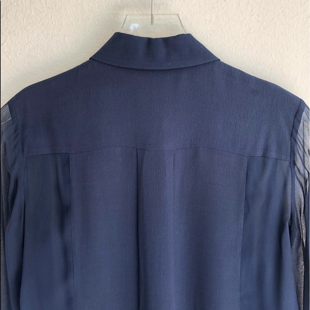 Vince Button Down Pleated Front, Collared Blouse 2 - image 3